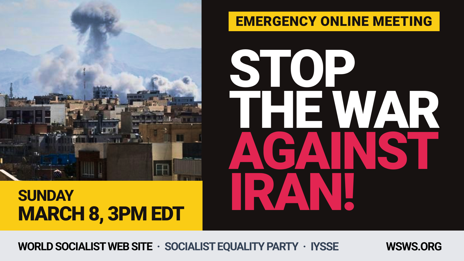 Stop the war against Iran